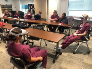 Labor nurses at Inova use a virtual reality experience